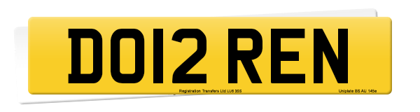 Registration number DO12 REN